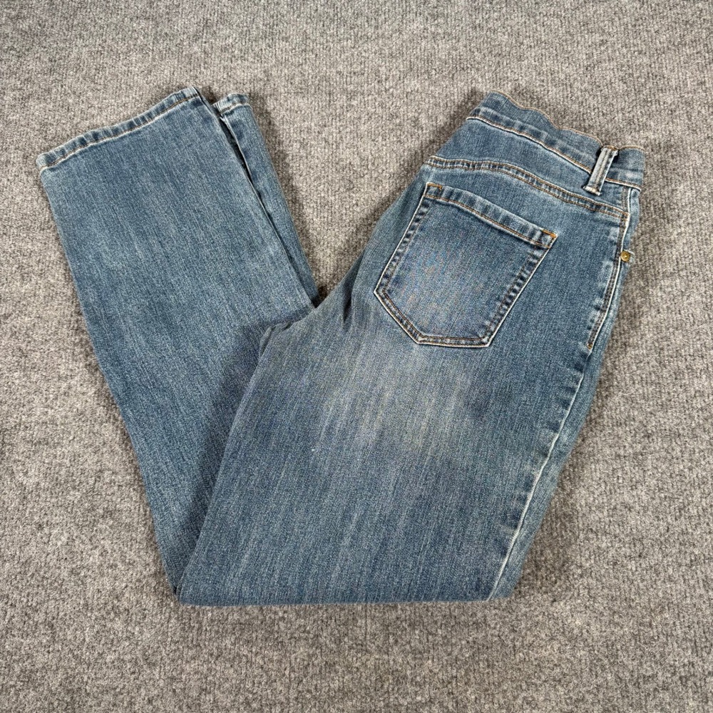 Gloria Vanderbilt Amanda High Rise Tapered Jeans Women 4 Short Medium Wash #4540